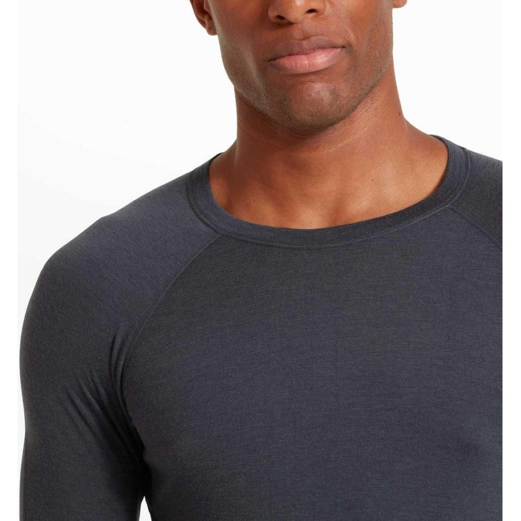 Artilect Boulder 125 Long Sleeve Crew Merino Men's Baselayer - Dusk Blue/ Black - Hill and Dale Outdoors