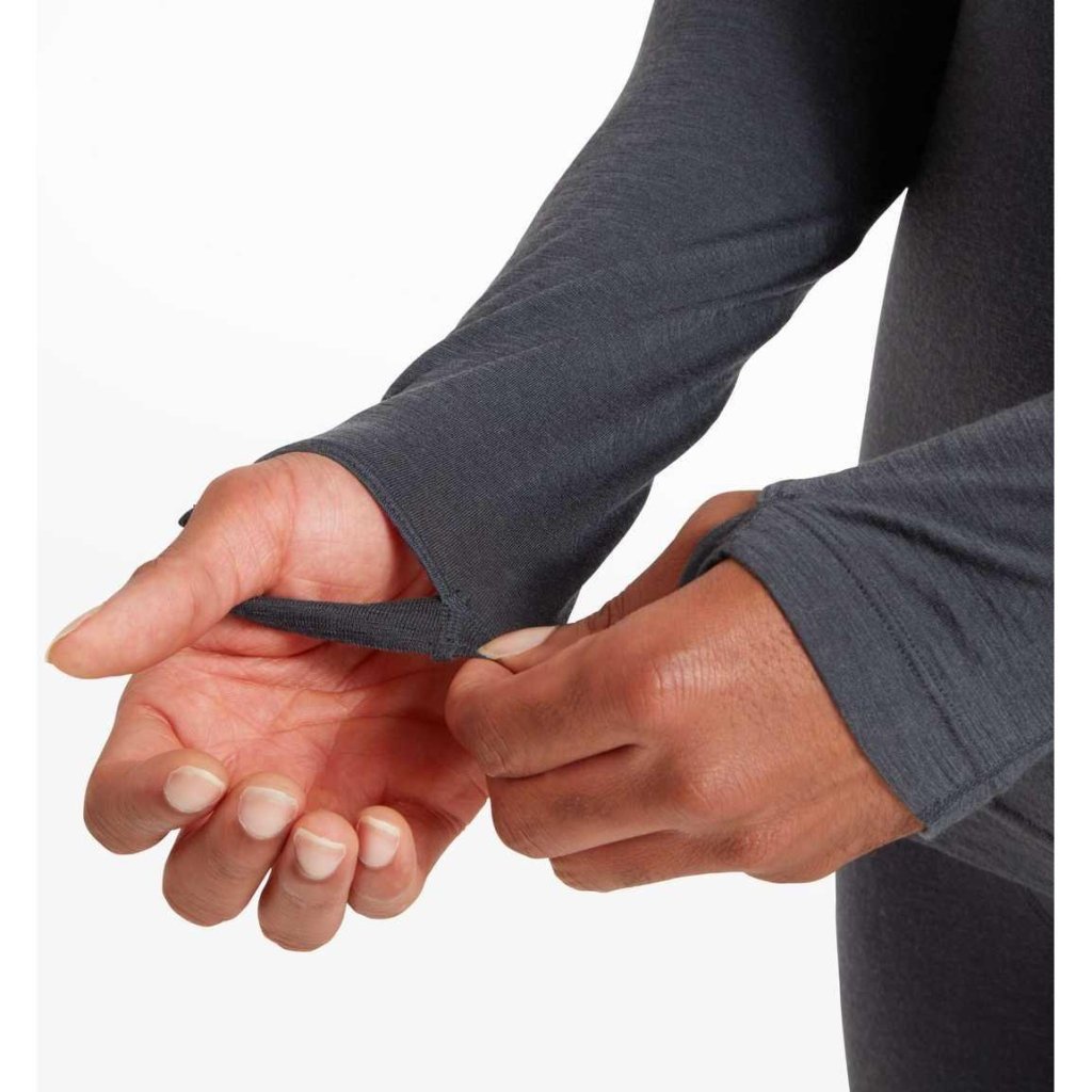 Artilect Boulder 125 Long Sleeve Crew Merino Men's Baselayer - Dusk Blue/ Black - Hill and Dale Outdoors