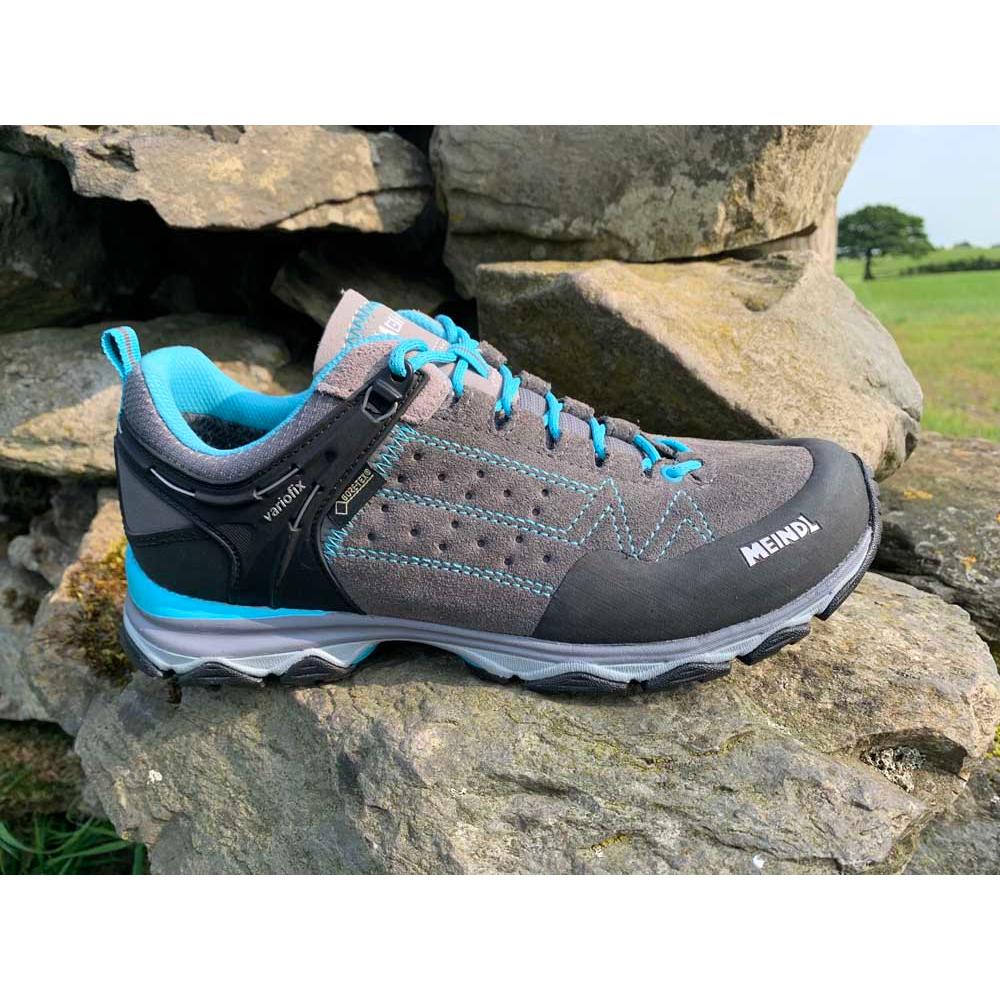 Meindl Ontario Lady GTX Walking Shoes - Grey/Sky Blue - Hill and Dale Outdoors