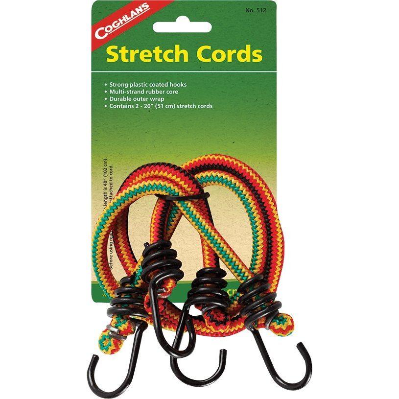 Coghlans Stretch Bungee Cords / Luggage Straps 20" Pack of 2 - Hill and Dale Outdoors
