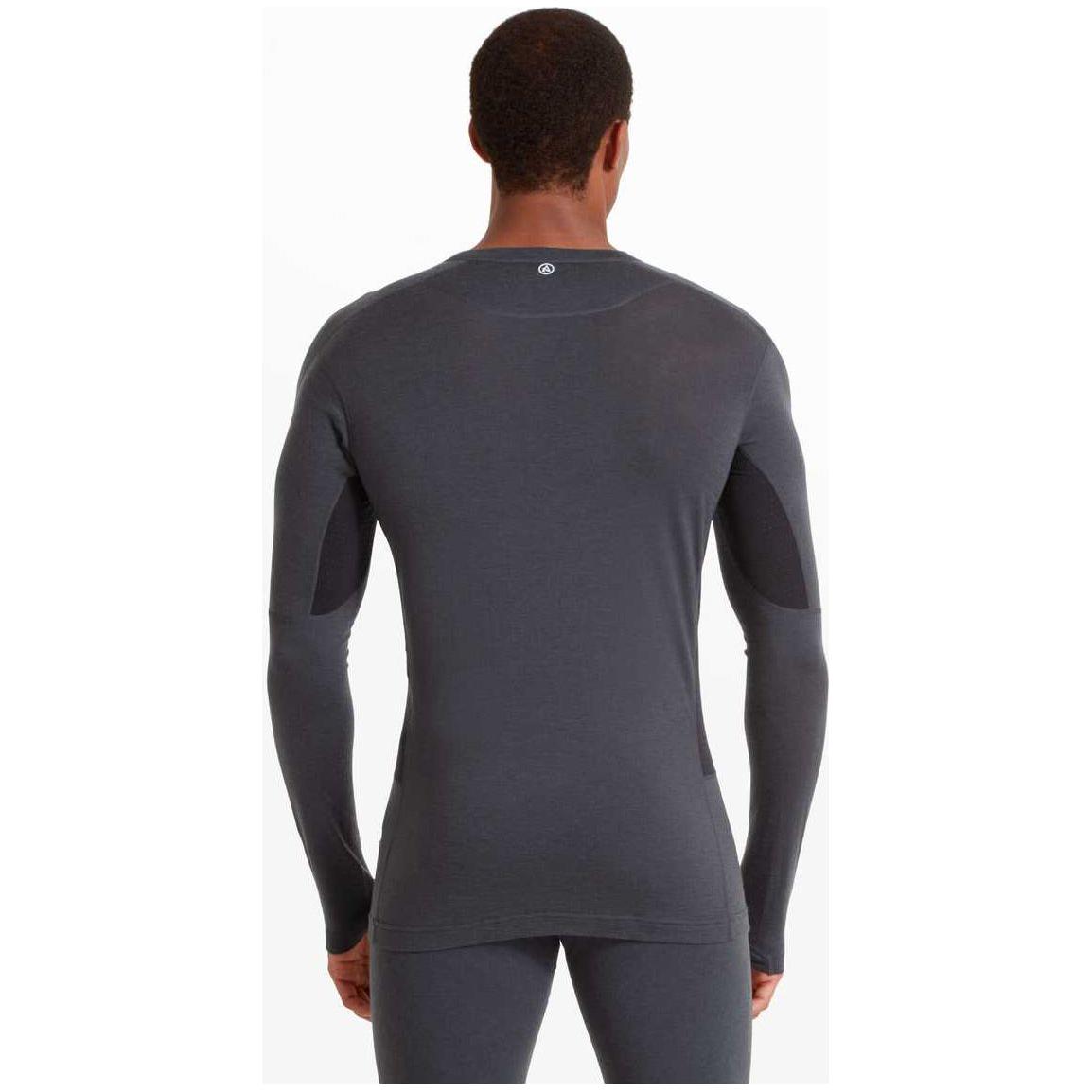 Artilect Boulder 125 Long Sleeve Crew Merino Men&#39;s Baselayer - Dusk Blue/ Black