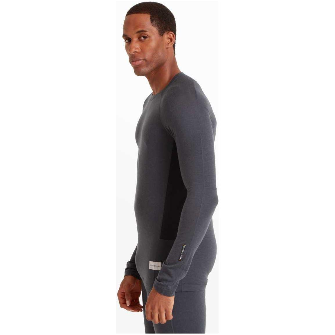 Artilect Boulder 125 Long Sleeve Crew Merino Men&#39;s Baselayer - Dusk Blue/ Black