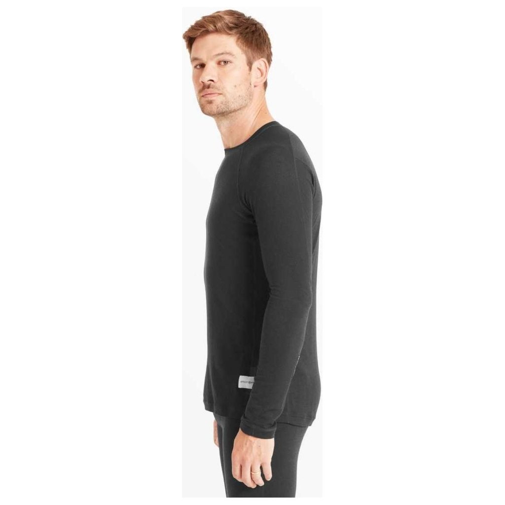 Artilect Boulder 125 Long Sleeve Crew Merino Men's Baselayer - Black - Hill and Dale Outdoors