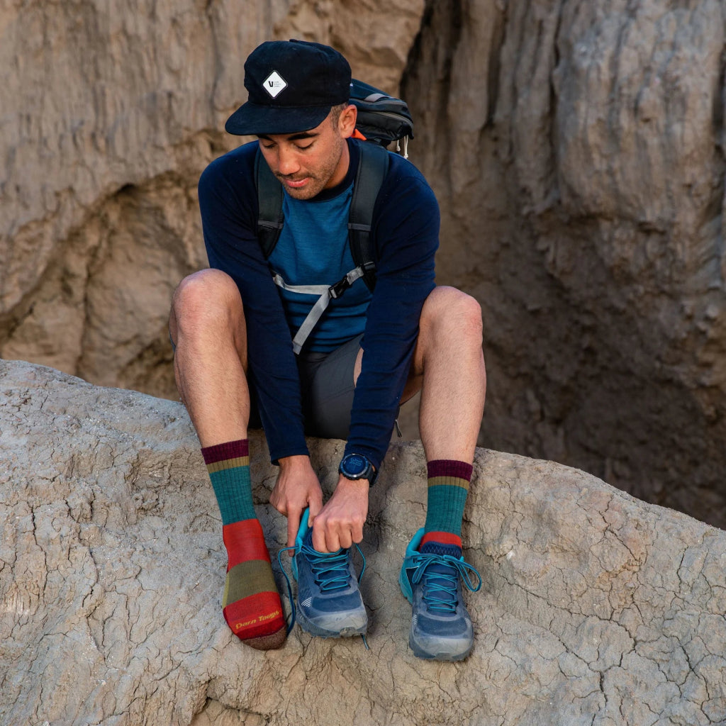 Darn Tough 1924 Men&#39;s Heady Stripe Micro Crew Lightweight Hiking Socks - Hill and Dale Outdoors