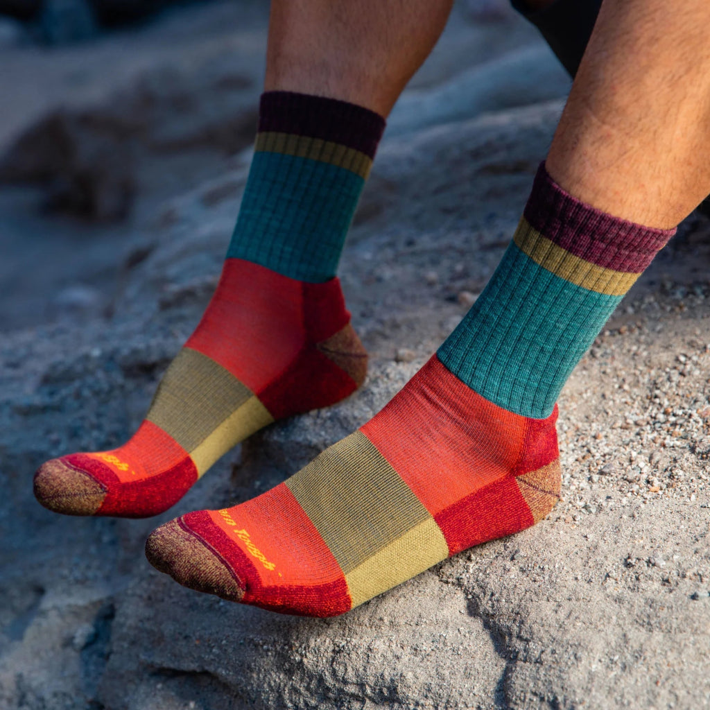 Darn Tough 1924 Men&#39;s Heady Stripe Micro Crew Lightweight Hiking Socks - Hill and Dale Outdoors