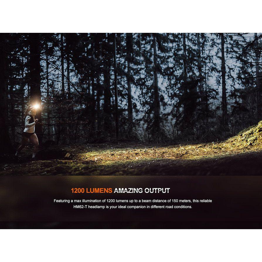 Fenix HM62 - T Light Weight Trail Running USB Rechargeable Headtorch - Black - Hill and Dale Outdoors