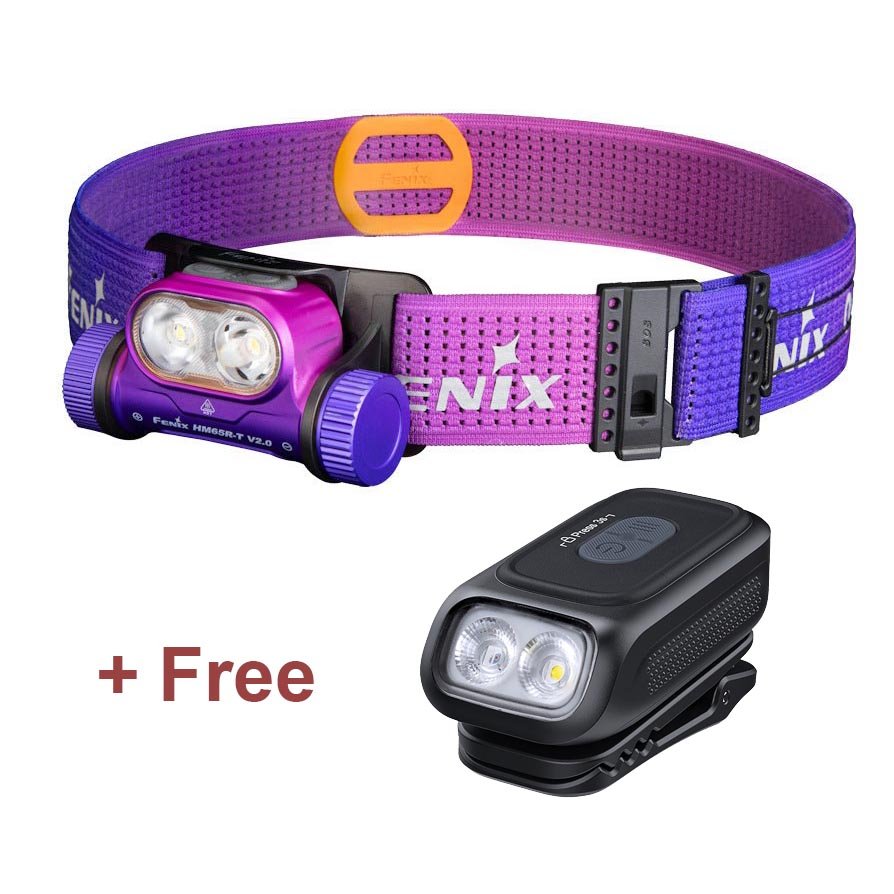 Fenix HM65R-T V2.0 Trail Running Headtorch + Free E04R Emergency Clip Light - Hill and Dale Outdoors