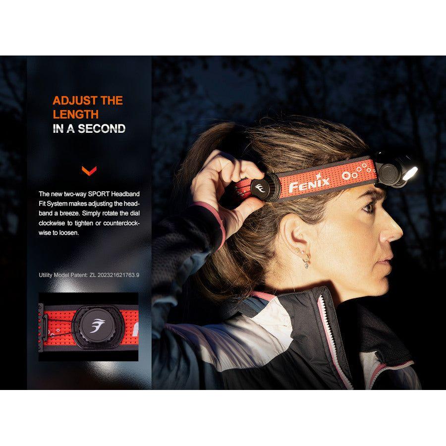 Fenix HM65R - T V2.0 Trail Running USB Rechargeable Headtorch - Black - Hill and Dale Outdoors