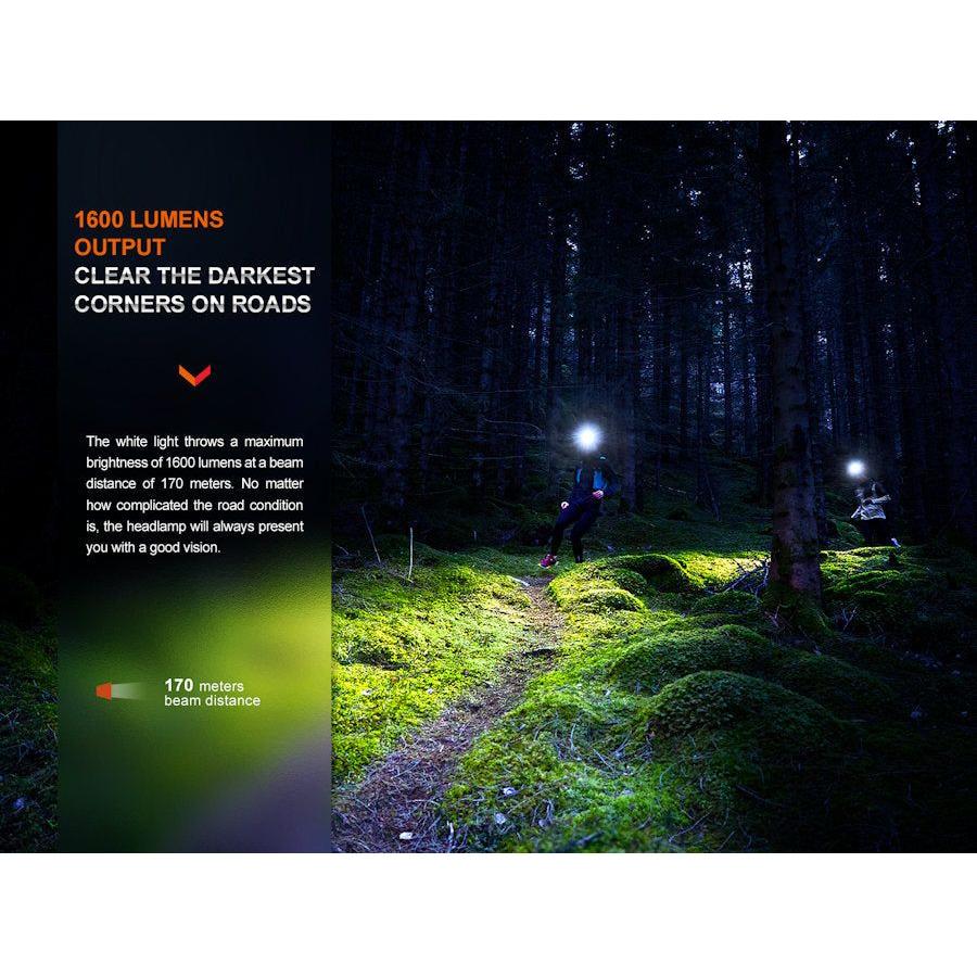 Fenix HM65R-T V2.0 Trail Running USB Rechargeable Headtorch - Black - Ex-Demo