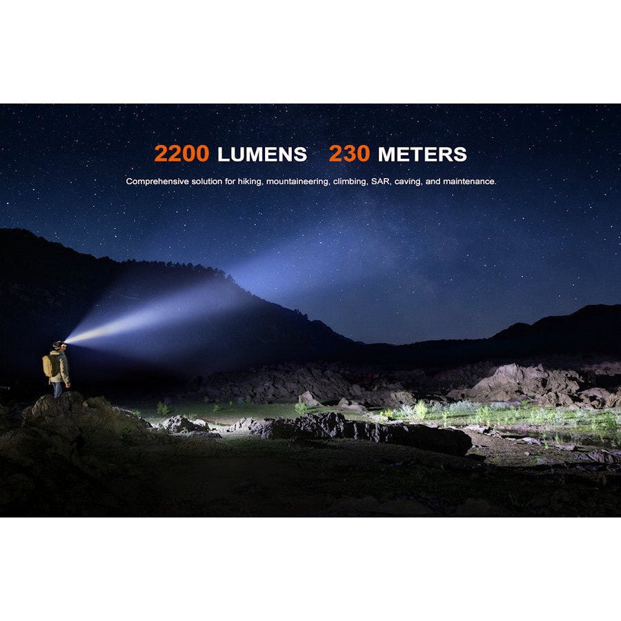 Fenix HM65R v2 Niteray 2200 Lumens Rechargeable Headtorch - Hill and Dale Outdoors