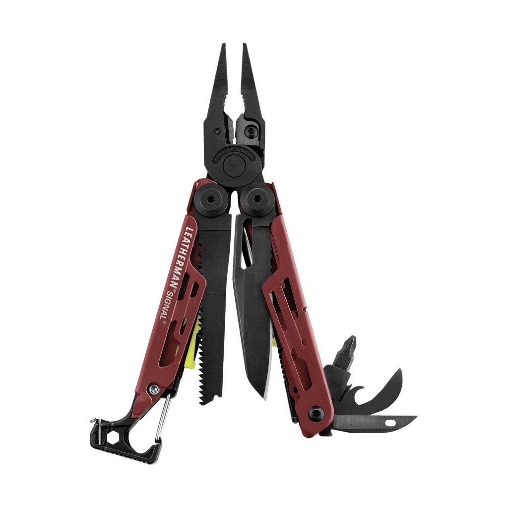 Leatherman Signal Multi Tool with Nylon Sheath - Red Cherakote - Hill and Dale Outdoors