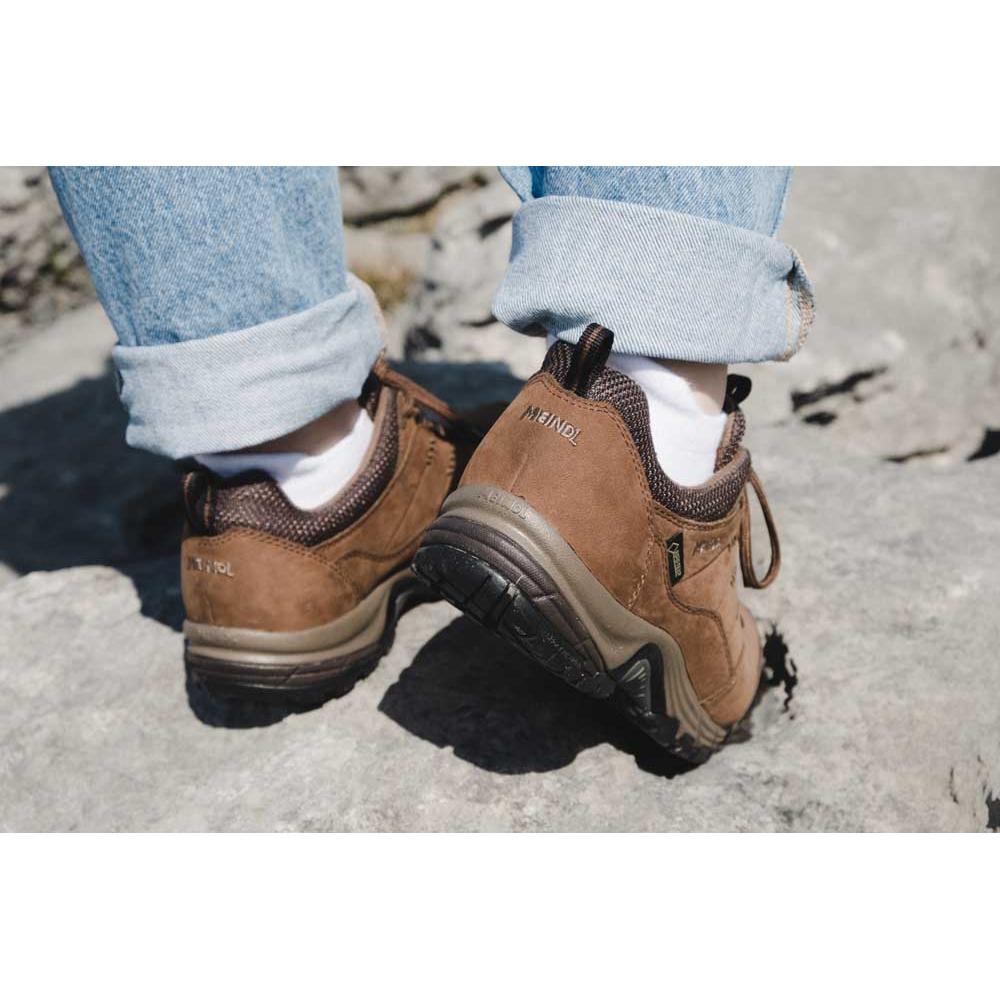 Meindl Philadelphia Lady GTX Wide Fit Walking Shoes - Brown - Hill and Dale Outdoors