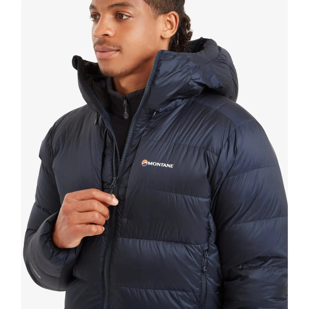 Montane Men&#39;s Anti - Freeze XPD Hooded Down Insulated Jacket - Eclipse Blue - Hill and Dale Outdoors