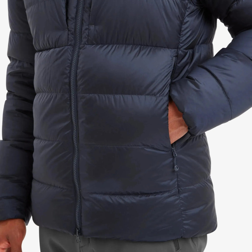 Montane Men&#39;s Anti - Freeze XPD Hooded Down Insulated Jacket - Eclipse Blue - Hill and Dale Outdoors