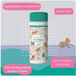 Nilaqua Pet Bamboo Biodegradable Pet Wipes Canister 100pk - Hill and Dale Outdoors