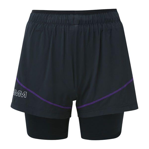 OMM Pace Women&#39;s Running Short - Black/Purple - Hill and Dale Outdoors