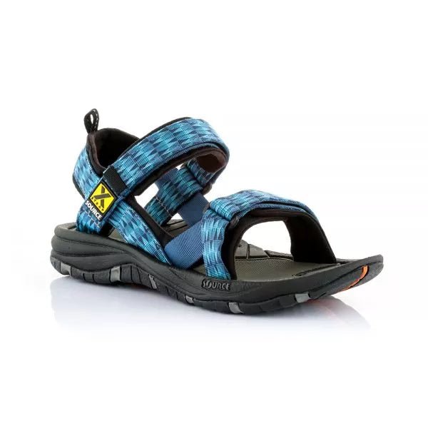 Source Gobi Men&#39;s Walking Sandals - Triangles Blue - Hill and Dale Outdoors