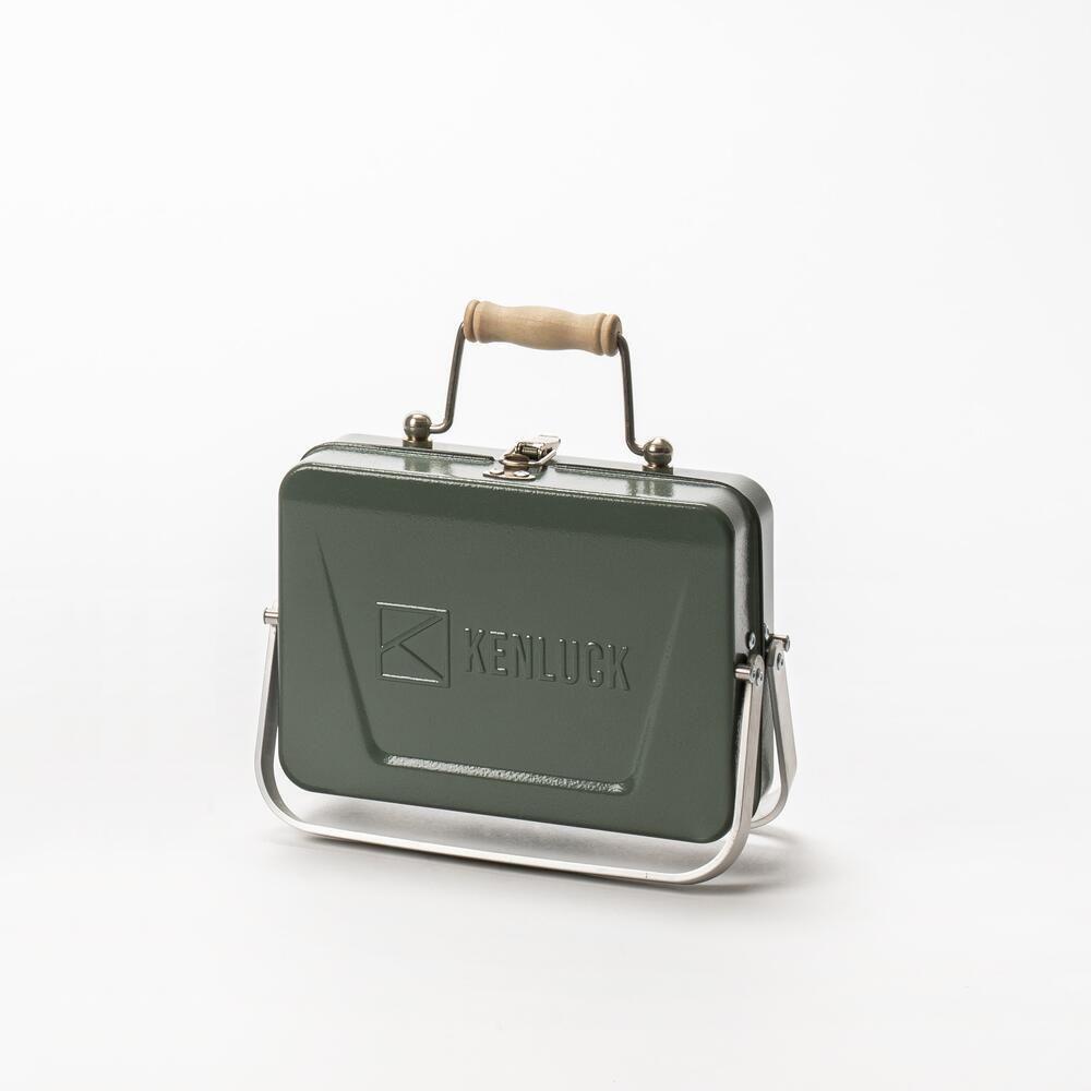 Kenluck Mini Grill / BBQ - Hammertone Gloss Green - Hill and Dale Outdoors