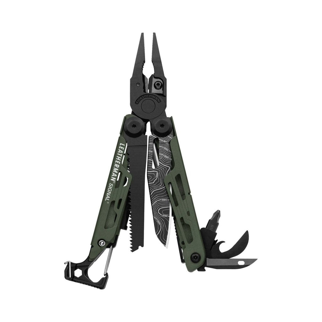 Leatherman Signal Multi Tool with Nylon Sheath - Green/Topo - Hill and Dale Outdoors