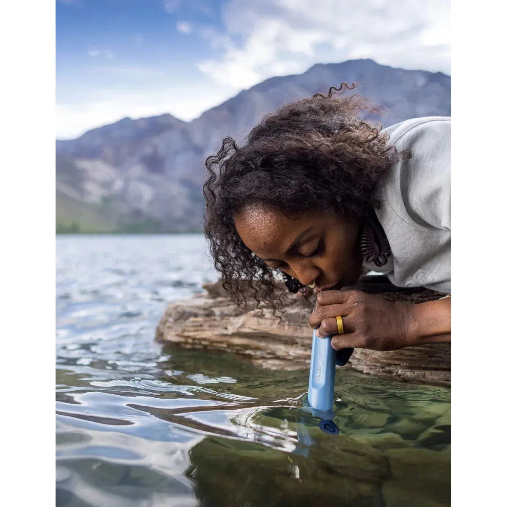 Lifestraw Peak Series Straw - Personal Water Filter - Mountain Blue - Hill and Dale Outdoors