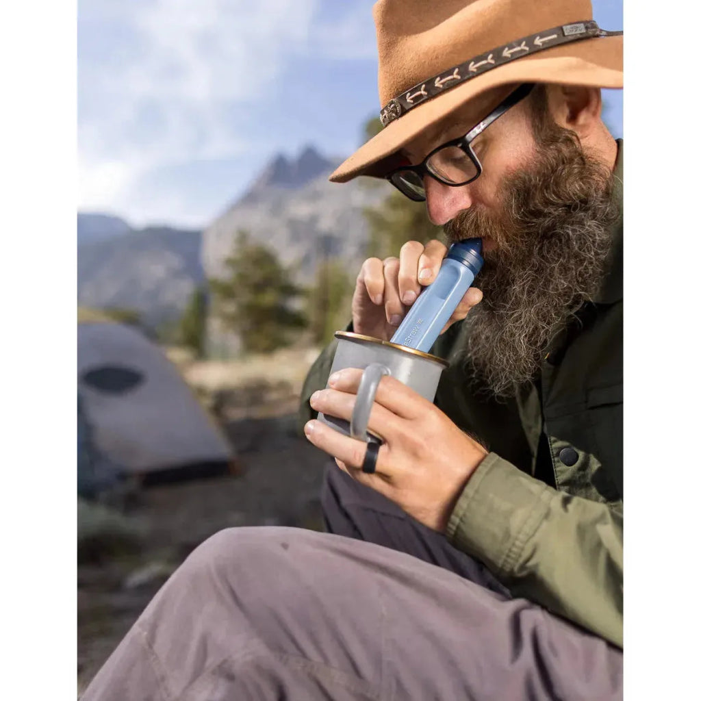 Lifestraw Peak Series Straw - Personal Water Filter - Mountain Blue - Hill and Dale Outdoors