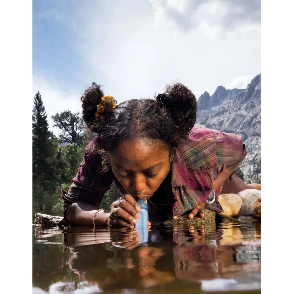 Lifestraw Peak Series Straw - Personal Water Filter - Mountain Blue - Hill and Dale Outdoors