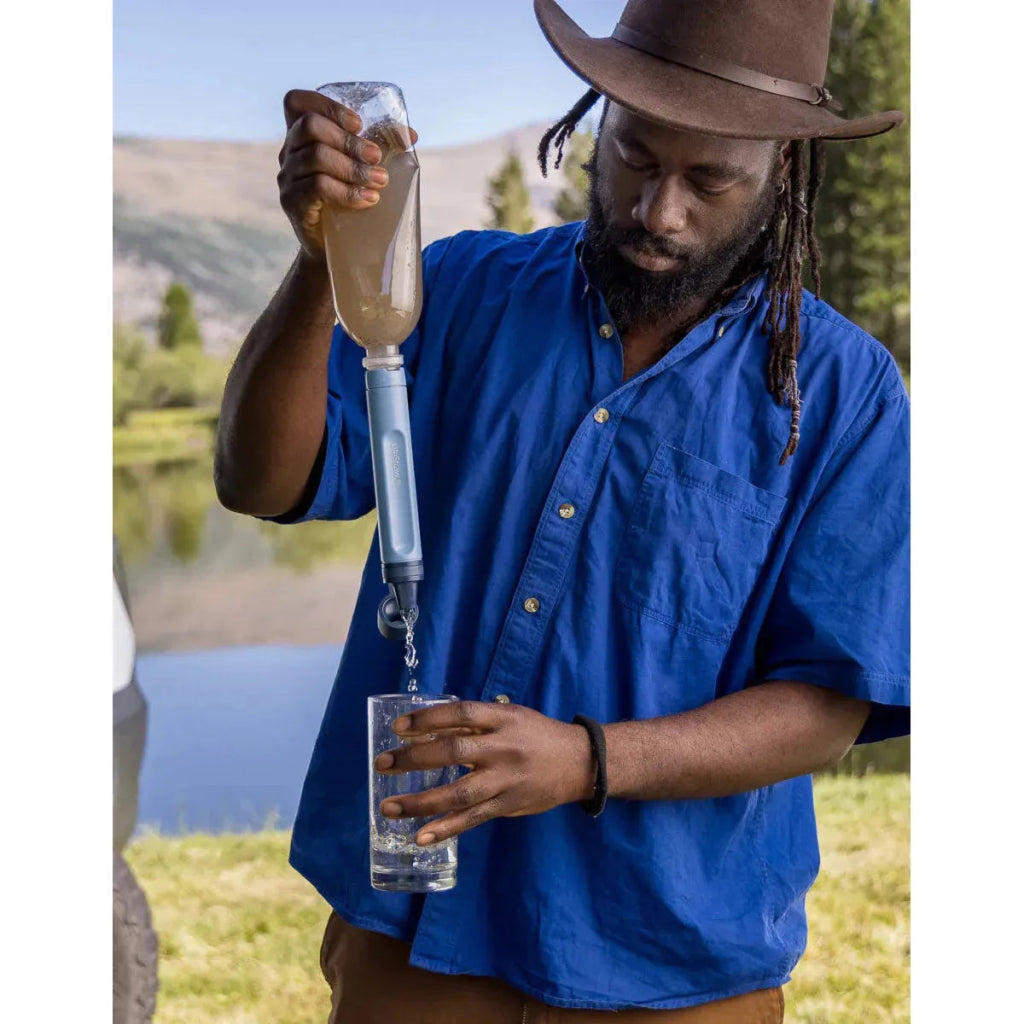 Lifestraw Peak Series Straw - Personal Water Filter - Mountain Blue - Hill and Dale Outdoors