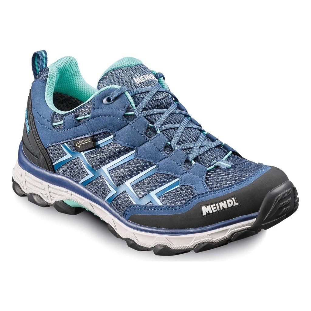 Meindl Activo Lady GTX Wide Fit Walking Shoes - Blue/Mint - Hill and Dale Outdoors