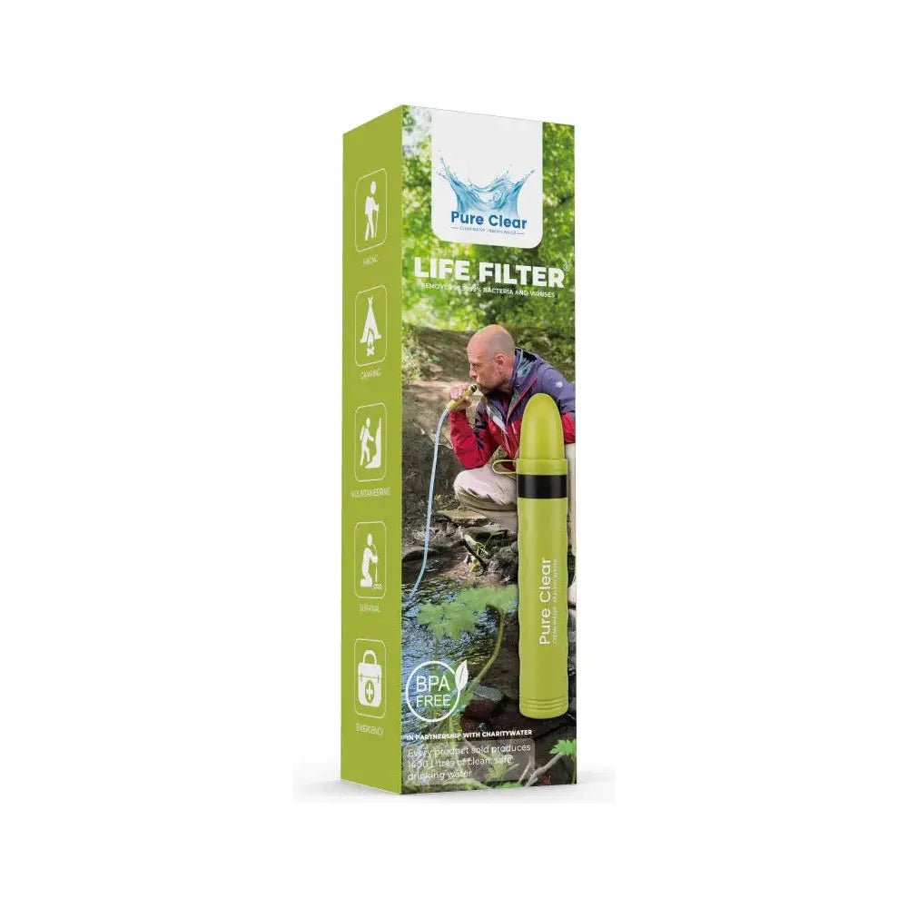 Pure Clear Life Filter Survival Straw - Green - Hill and Dale Outdoors