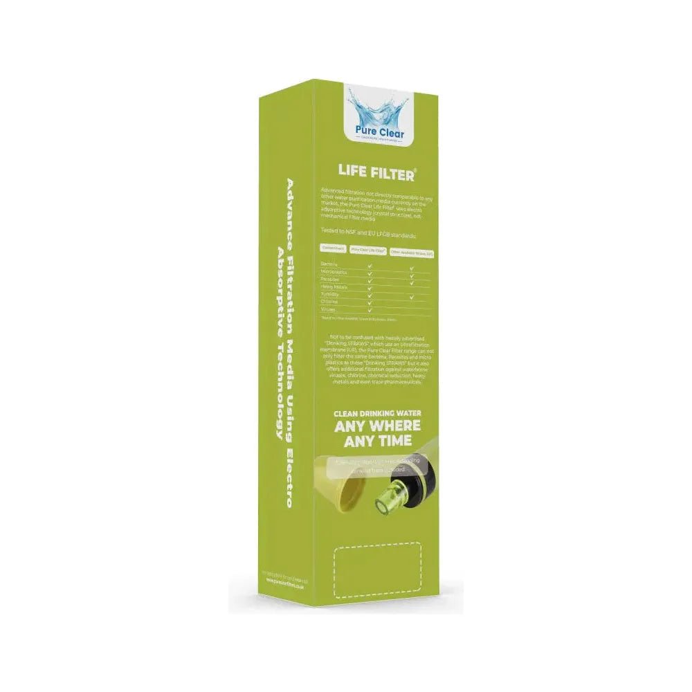 Pure Clear Life Filter Survival Straw - Green - Hill and Dale Outdoors