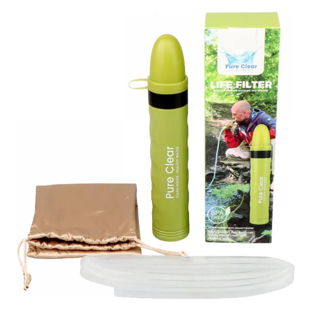 Pure Clear Life Filter Survival Straw - Green - Hill and Dale Outdoors